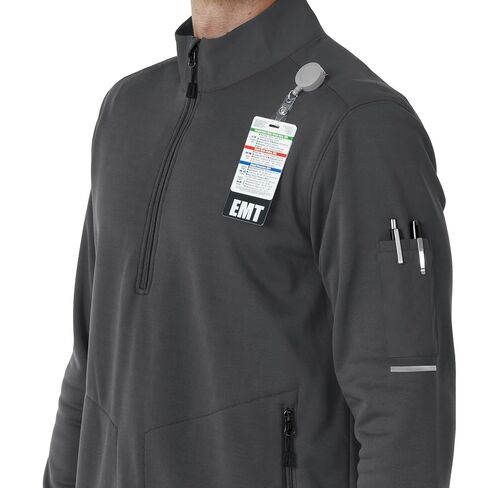 Carhartt Rugged Flex RSCU Scrubs for Men, Half Zip - Pewter, 2X in Saudi Arabia