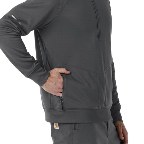Carhartt Rugged Flex RSCU Scrubs for Men, Half Zip - Pewter, 2X in Saudi Arabia