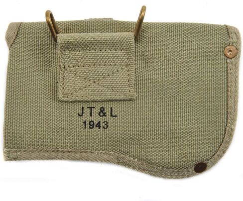 غطاء فأس عسكري أمريكي من الحرب العالمية الثانية يحمل علامة OD تحمل علامة JT&L 1943 in Kuwait