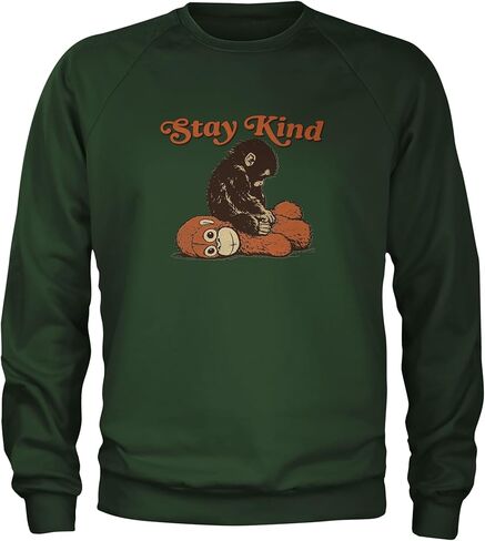 Punch Stay Kind Macaque Adult Crewneck Sweatshirt, Soft Fleece, Graphic Pullover in Saudi Arabia