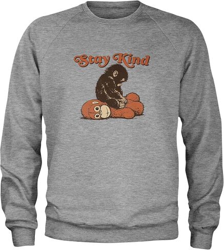 Punch Stay Kind Macaque Adult Crewneck Sweatshirt, Soft Fleece, Graphic Pullover in Saudi Arabia
