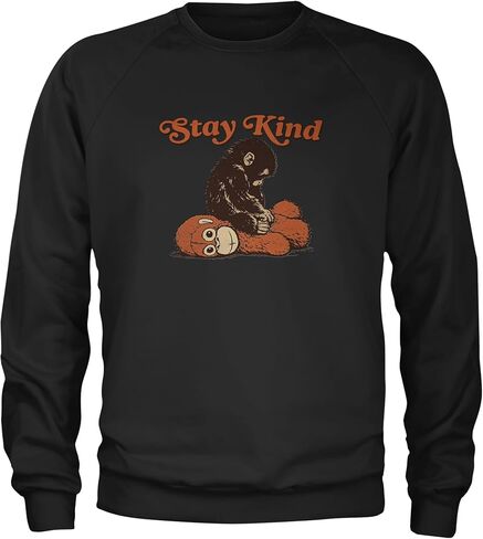 Punch Stay Kind Macaque Adult Crewneck Sweatshirt, Soft Fleece, Graphic Pullover in Saudi Arabia