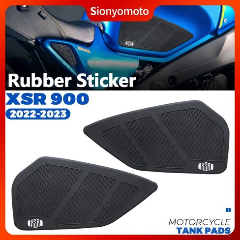 مجموعة ملصقات واقية لخزان الوقود متوافقة مع XSR900 XSR-900 2022 2023 - مجموعة حماية مضادة للانزلاق، أسود | 3 قطع in Kuwait