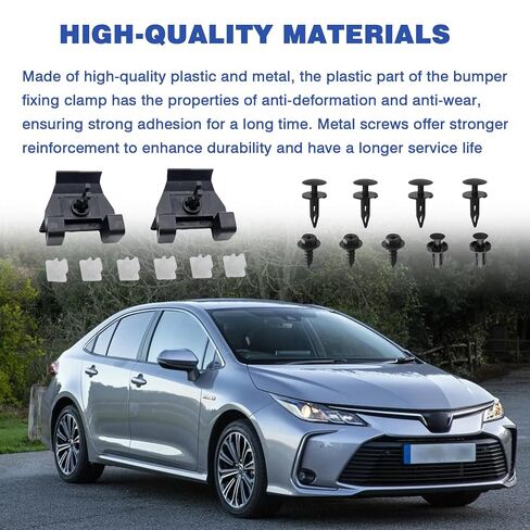 17PCS Front Bumper Fix Clips,Compatible with Toyota Corolla 2009-2019,Replaces Part Number 1507-8238 15078238 in Saudi Arabia