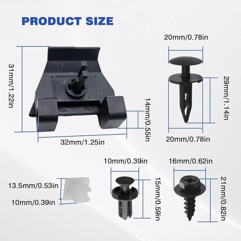 17PCS Front Bumper Fix Clips,Compatible with Toyota Corolla 2009-2019,Replaces Part Number 1507-8238 15078238 in Saudi Arabia