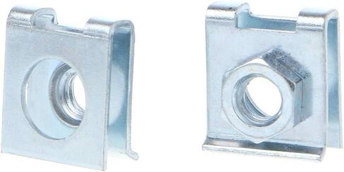 4 قطعة مشابك لوحة ترخيص السيارة، 6 مم معدن فضي على شكل حرف U مشبك تثبيت مع قاعدة لولبية للوحة حماية ممتص الصدمات للمحرك in Kuwait