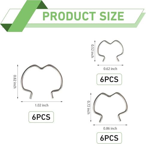 18 PCS Transmission Line Clips, 800-801 Quick Connector Retaining Clips, 3 Sizes 6-3/8'' 6-1/2'' 6-5/8'' Transmission Radiator Hose Retaining Clip Replacement, Universal for Most Cars (Silver) in Kuwait