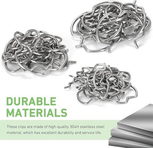 18 PCS Transmission Line Clips, 800-801 Quick Connector Retaining Clips, 3 Sizes 6-3/8'' 6-1/2'' 6-5/8'' Transmission Radiator Hose Retaining Clip Replacement, Universal for Most Cars (Silver) in Kuwait