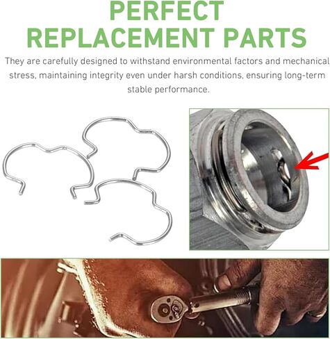 18 PCS Transmission Line Clips, 800-801 Quick Connector Retaining Clips, 3 Sizes 6-3/8'' 6-1/2'' 6-5/8'' Transmission Radiator Hose Retaining Clip Replacement, Universal for Most Cars (Silver) in Kuwait