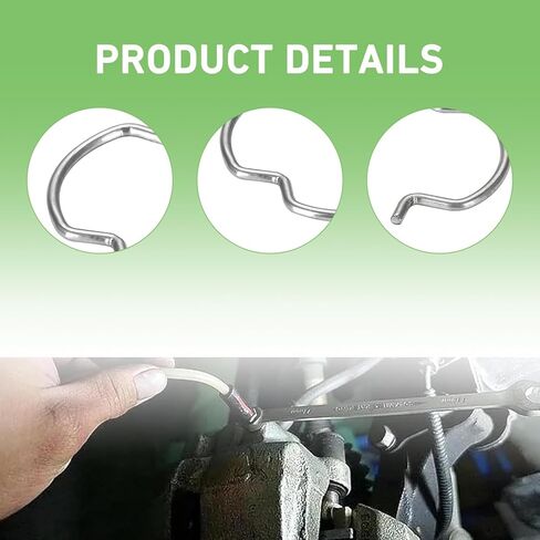 18 PCS Transmission Line Clips, 800-801 Quick Connector Retaining Clips, 3 Sizes 6-3/8'' 6-1/2'' 6-5/8'' Transmission Radiator Hose Retaining Clip Replacement, Universal for Most Cars (Silver) in Kuwait