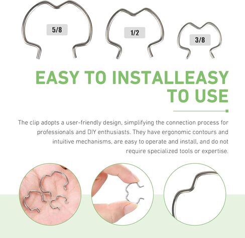 18 PCS Transmission Line Clips, 800-801 Quick Connector Retaining Clips, 3 Sizes 6-3/8'' 6-1/2'' 6-5/8'' Transmission Radiator Hose Retaining Clip Replacement, Universal for Most Cars (Silver) in Kuwait