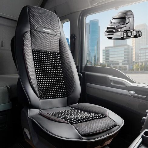 Semi Truck Beaded Seat Covers, Cooling Car Seat Cushion for Back Support, Anti-Sweat Seat Covers for Trucks, Universal Fit for Volvo, Kenworth, Freightliner, Improved Comfort & Durability in Saudi Arabia