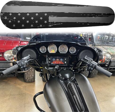 Black and White American Flag Metal Dash Panel Console Insert Fits Harley Davidson 2010-2020 Road Glides and 2008-2020 Street Glides in Kuwait