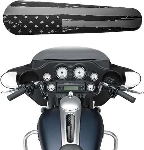 Black and White American Flag Metal Dash Panel Console Insert Fits Harley Davidson 2010-2020 Road Glides and 2008-2020 Street Glides in Kuwait