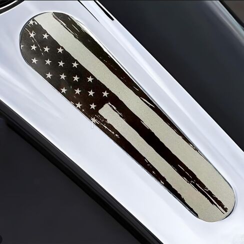 Black and White American Flag Metal Dash Panel Console Insert Fits Harley Davidson 2010-2020 Road Glides and 2008-2020 Street Glides in Kuwait