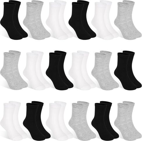 Boys Socks, 18 Pairs Toddler Socks for Boys Girls Crew Socks for Kids (1-14 Years) Athletic School Socks in Kuwait