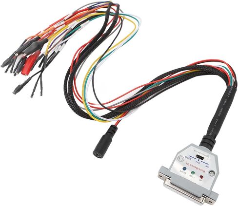 Qiilu 3 LED Lights Boot Bench Cable for SM2 PRO J2534 VCI, DB25 Cable with Switch, ECU Bench Pinout, Read Write ECU in Saudi Arabia