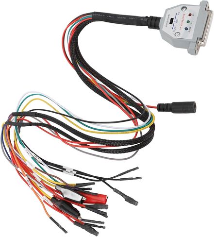 Qiilu 3 LED Lights Boot Bench Cable for SM2 PRO J2534 VCI, DB25 Cable with Switch, ECU Bench Pinout, Read Write ECU in Saudi Arabia