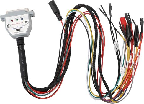 Qiilu 3 LED Lights Boot Bench Cable for SM2 PRO J2534 VCI, DB25 Cable with Switch, ECU Bench Pinout, Read Write ECU in Saudi Arabia