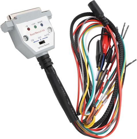 Qiilu 3 LED Lights Boot Bench Cable for SM2 PRO J2534 VCI, DB25 Cable with Switch, ECU Bench Pinout, Read Write ECU in Saudi Arabia