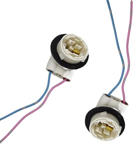 2 PCS Car Brake Light Socket, 3157B Brake Light Adapter Harness Socket, Daytime Running Bulbs Wire Harness Pigtail, Universal for Most Cars (Multicolored) in Kuwait