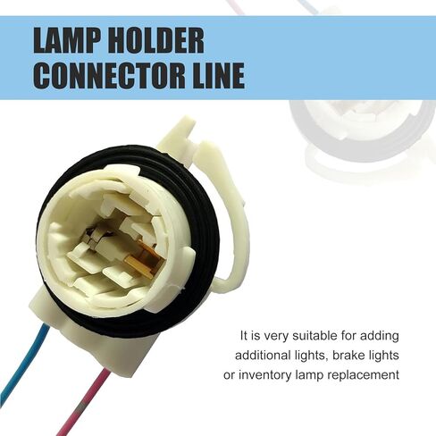 2 PCS Car Brake Light Socket, 3157B Brake Light Adapter Harness Socket, Daytime Running Bulbs Wire Harness Pigtail, Universal for Most Cars (Multicolored) in Kuwait