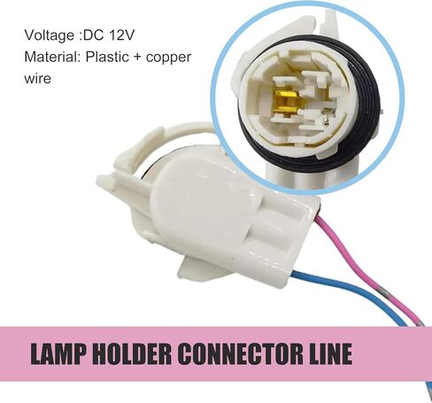 2 PCS Car Brake Light Socket, 3157B Brake Light Adapter Harness Socket, Daytime Running Bulbs Wire Harness Pigtail, Universal for Most Cars (Multicolored) in Kuwait