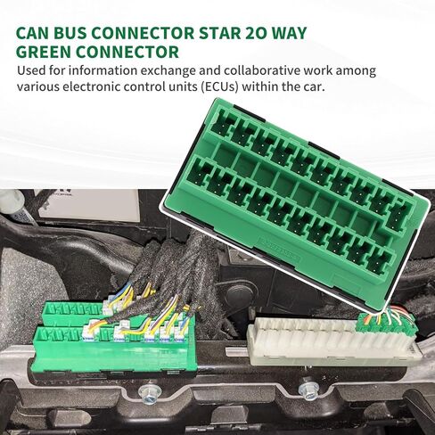 Dokili CAN-C Bus Star Connector 20-Way Splice Block Compatible with Chrysler Pacifica/Voyager 2017-2025 Jeep Wrangler JL/Gladiator JT 2018-2025 Dodge Ram 1500/2500/3500 2019-2024 2-2272352-5 in Saudi Arabia