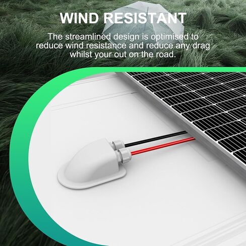 ACOPOWER وصلة دخول كابل مزدوج مقاوم للطقس بالطاقة الشمسية، كابل من خلال سقف RV، صندوق وصلات الطاقة الشمسية ABS، مبيت دخول لكابلات الطاقة الشمسية 14AWG إلى 10AWG لمشروع الطاقة الشمسية على RV، القوارب، القوافل، Campervan in Kuwait