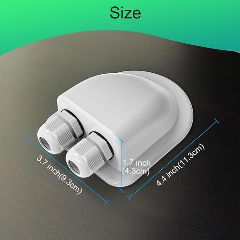ACOPOWER وصلة دخول كابل مزدوج مقاوم للطقس بالطاقة الشمسية، كابل من خلال سقف RV، صندوق وصلات الطاقة الشمسية ABS، مبيت دخول لكابلات الطاقة الشمسية 14AWG إلى 10AWG لمشروع الطاقة الشمسية على RV، القوارب، القوافل، Campervan in Kuwait