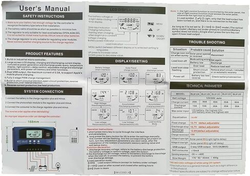 MPPT 100A 12V/24V منظم التركيز التلقائي لتتبع الألواح الشمسية منظم الشحن مع منفذ USB مزدوج، شاشة LCD، تقنية Mppt جديدة in Kuwait