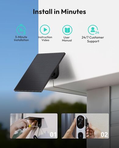 BOTSLAB Solar Panel for BOTSLAB Video Doorbell Pro 2/ Video Doorbell Pro/Video Doorbell Elite in Kuwait