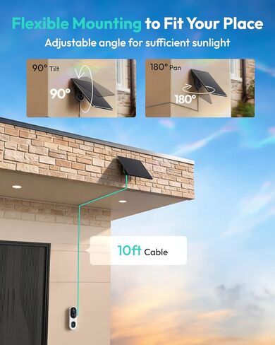 BOTSLAB Solar Panel for BOTSLAB Video Doorbell Pro 2/ Video Doorbell Pro/Video Doorbell Elite in Kuwait