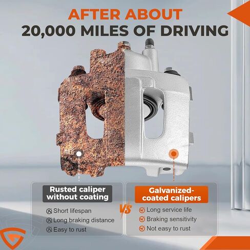 مجموعة فرجار فرامل القرص الأمامي مناسبة لسيارة Jeep Wrangler 1990-2006، Cherokee 1990-2001، Grand Cherokee 1993-1998، Comanche 1990-1992، السائق الأمامي وجانب الركاب، يستبدل #18-B4339، 18-B4340 in Kuwait