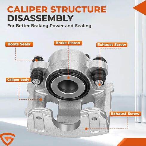 مجموعة فرجار فرامل القرص الأمامي مناسبة لسيارة Jeep Wrangler 1990-2006، Cherokee 1990-2001، Grand Cherokee 1993-1998، Comanche 1990-1992، السائق الأمامي وجانب الركاب، يستبدل #18-B4339، 18-B4340 in Kuwait