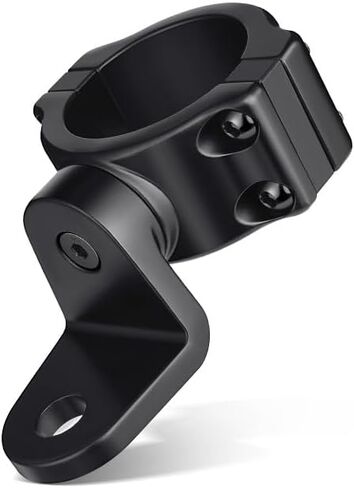 Benlari UTV Whip Light Mount, 2PCS Whip Flag Mount, Stainless Steel 360° Adjustable Light Bar Bracket for 1.75" to 2" Roll Cage Compatible with Polaris General Can-Am Defender Commander,Gloss Black in Kuwait