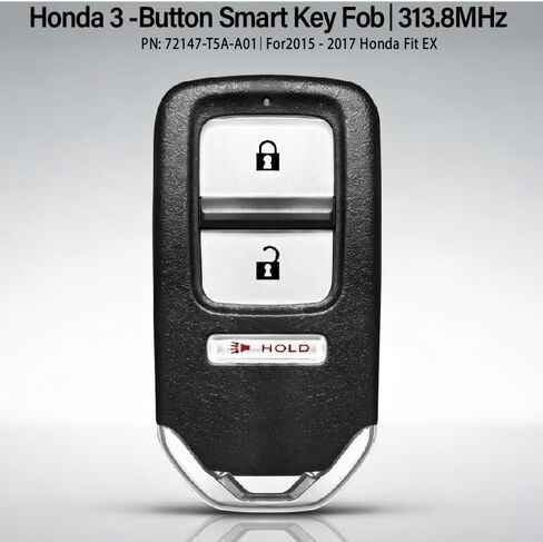 2 Keylessbest بديل لـ 2015 2016 2017 Honda Fit EX EX-L EX-LN HR-V مفتاح فوب التحكم عن بعد KR5V1X 3 أزرار 313.8 ميجا هرتز in Kuwait