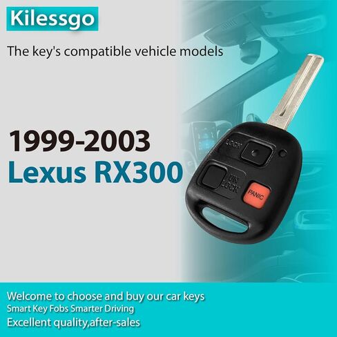 Fits for Lexus RX300 2000 2001 2002 2003 Key Fob N14TMTX-1 312MHz 4C 3 Buttons(Set of 2) in Kuwait