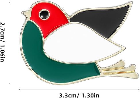 GALPADA 4pcs Palestine Flag Lapel Pins, Metal Bird Shape Brooches Palestinian Flag Badge for Clothing Bags Hats Cultural Pride Jewelry Gift for Sports Events in Saudi Arabia