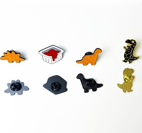 Dinosaur Chicken Nugget Enamel Pins Funny Backpack Pins for Women Men Pop Culture Enamel Pins Cute Cool Button Lapel Brooch Pins for Backpacks Hats in Kuwait