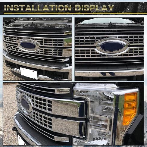 KUAFU Front Grille Compatible with 2017 2018 2019 Ford F250 F350 F450 F550 Super Duty Front Chrome Bumper Hood Grill in Saudi Arabia
