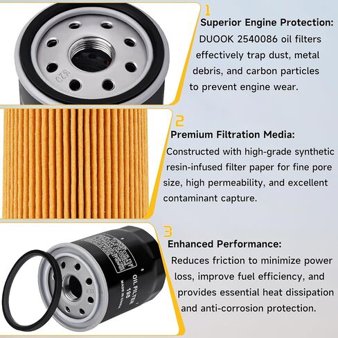 4pcs Oil Filter 2540086 2540122 Compatible with Polaris Ranger 570 700 800 900 1000 Crew XP RZR 570 800 900 1000 Sportsman 600 700 800 General 1000 RZR S 800 RZR 4 800 900 ACE 500 570 900 in Kuwait