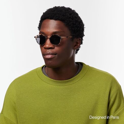 نظارات شمسية IZIPIZI SUN #D للرجال والنساء بإطار مربع حيوي، عدسات رمادية مضادة للخدش، حماية 100% من الأشعة فوق البنفسجية من الفئة 3 مع حقيبة (سلحفاة خفيفة) in Kuwait