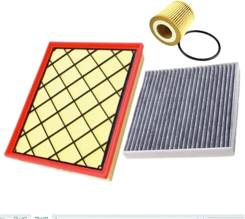 Auto Filter Air/Air Conditioner/Oil Filter OEM EB3G9601AA BB3Q-6744-BA Compatible with Ford Ranger Wildtrak 2.2T Diesel Engine(Style 3) in Kuwait