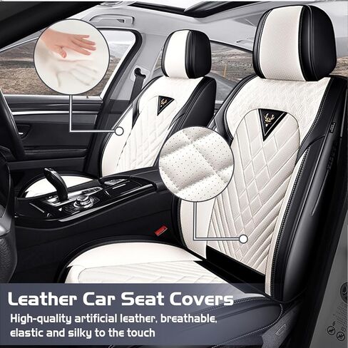 Truck Seat Covers for Ford F150 2009-2026, Waterproof Premium Leather Full Coverage Car Seat Cover, Muscle Sport Style Auto Interior Seat Cover Sets (Front Set/Gray Black) in Kuwait