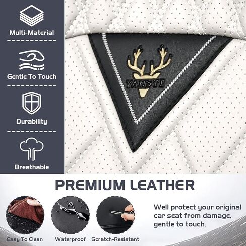 Truck Seat Covers for Ford F150 2009-2026, Waterproof Premium Leather Full Coverage Car Seat Cover, Muscle Sport Style Auto Interior Seat Cover Sets (Front Set/Gray Black) in Kuwait