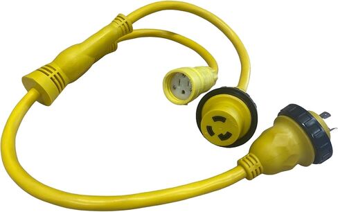 Marine & RV Cords 125/250v 50 amp Male x (2) 125/250v 50a Female Marine Y Splitter Boat Shore Power Adapter - 31525 in Saudi Arabia
