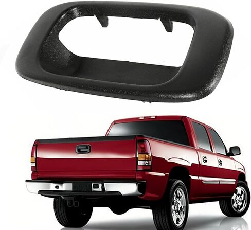 Tailgate Handle Bezel Trim Compatible with 1999 2000 2001 2002-2007 Chevy Silverado GMC Sierra 1500 2500 3500 Black Textured Replaces 15997911 15228539 15228540 GM1916102 GM15046512 in Saudi Arabia