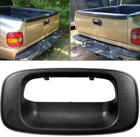 Tailgate Handle Bezel Trim Compatible with 1999 2000 2001 2002-2007 Chevy Silverado GMC Sierra 1500 2500 3500 Black Textured Replaces 15997911 15228539 15228540 GM1916102 GM15046512 in Saudi Arabia