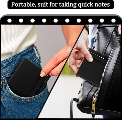 Laumoi 36 Sets Pocket Notebook Journals with Pens A6 Cute Small Journal Notebook Ruled Lined Mini Notepad Hardcover Executive Notebooks Set with Pen Holder for School Office, 3.7 x 5.7 Inch (Black) in Saudi Arabia